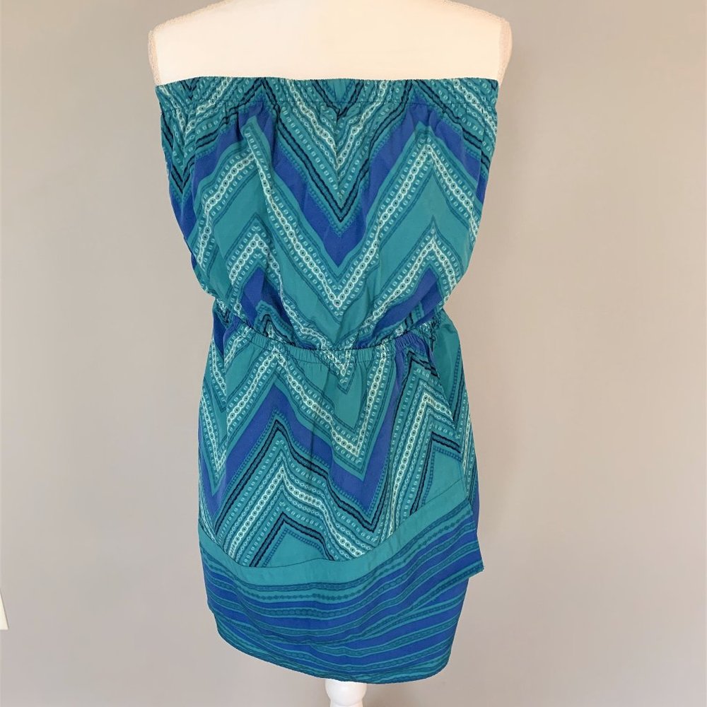 Express Blue Green Silky Dress